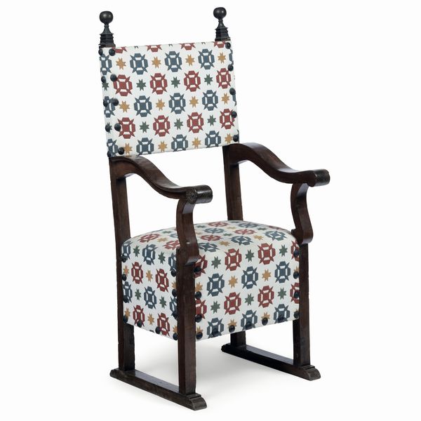 Seggiolone in legno. XIX-XX secolo  - Asta Antiquariato - Associazione Nazionale - Case d'Asta italiane