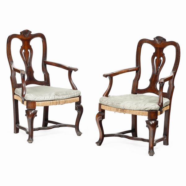 Coppia di poltrone, Veneto XVIII secolo  - Asta Antiquariato - Associazione Nazionale - Case d'Asta italiane