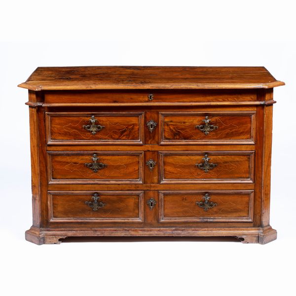 Com� in legno lastronato e filettato. XVII-XVIII secolo  - Asta Antiquariato - Associazione Nazionale - Case d'Asta italiane