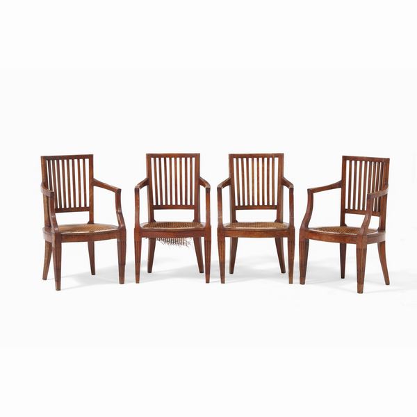 Quattro poltrone in legno. XVIII-XIX secolo  - Asta Antiquariato - Associazione Nazionale - Case d'Asta italiane