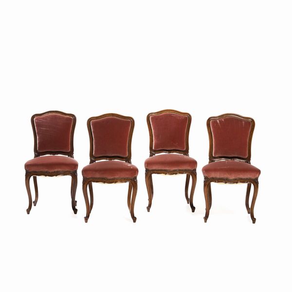 Quattro sedie in legno. XIX secolo  - Asta Antiquariato - Associazione Nazionale - Case d'Asta italiane