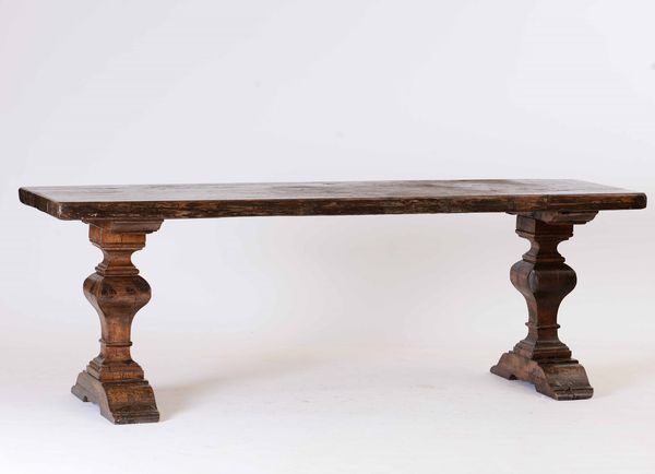 Tavolo composto da elementi di essenze differenti. XX secolo  - Asta Antiquariato - Associazione Nazionale - Case d'Asta italiane