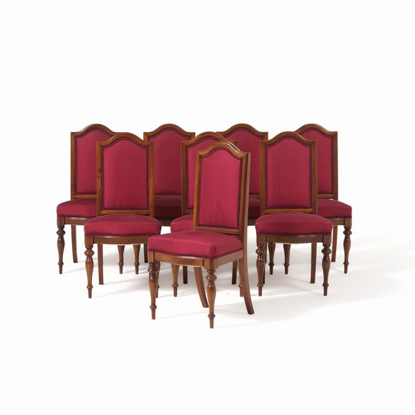 Gruppo di otto sedie. XIX secolo  - Asta Antiquariato - Associazione Nazionale - Case d'Asta italiane