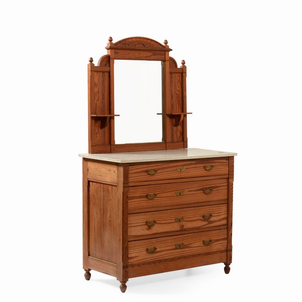 Camera da letto composta da cassettone e lettino, XX secolo  - Asta Antiquariato - Associazione Nazionale - Case d'Asta italiane