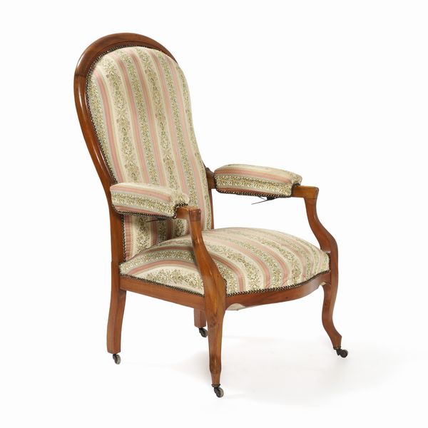 Poltrona con schienale reclinabile. XX secolo  - Asta Antiquariato - Associazione Nazionale - Case d'Asta italiane