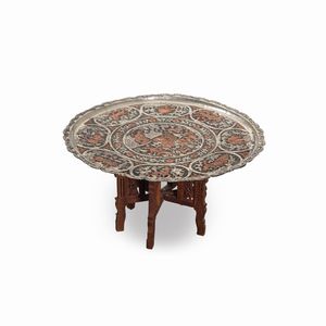 Vassoio a soggetto medio orientale su base di legno  - Asta Antiquariato - Associazione Nazionale - Case d'Asta italiane