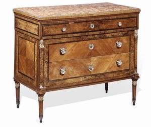 Cassettone Impero lastronato, XIX secolo  - Asta Antiquariato - Associazione Nazionale - Case d'Asta italiane