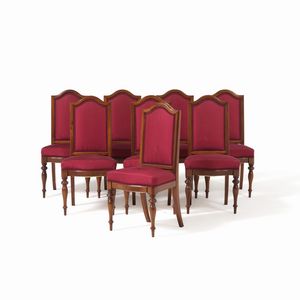 Gruppo di otto sedie. XIX secolo  - Asta Antiquariato - Associazione Nazionale - Case d'Asta italiane