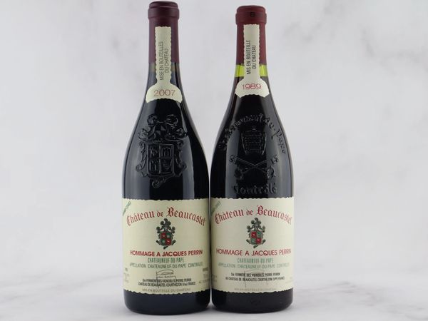 Châteuneuf du Pape Hommage a Jacques Perrin Château Beaucastel  - Asta Vini Pregiati da una Ricercata Collezione - Associazione Nazionale - Case d'Asta italiane