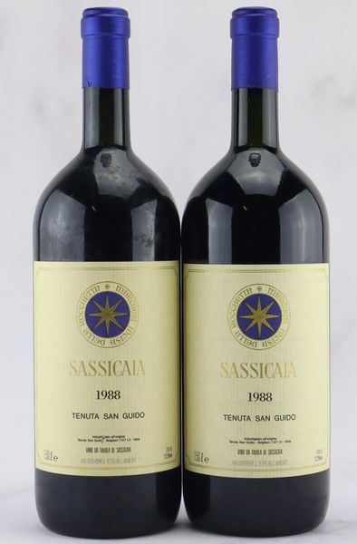 Sassicaia Tenuta San Guido 1988  - Asta Vini Pregiati da una Ricercata Collezione - Associazione Nazionale - Case d'Asta italiane