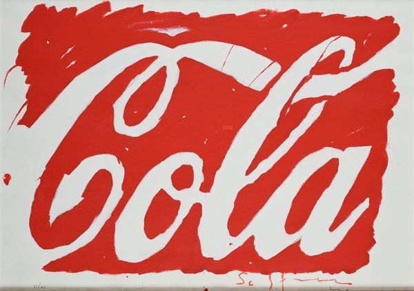 MARIO SCHIFANO : Coca Cola  - Asta Grafica internazionale e multipli d'autore  - Associazione Nazionale - Case d'Asta italiane