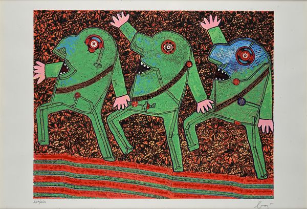 Baj Enrico : Parata  - Asta Grafica internazionale e multipli d'autore  - Associazione Nazionale - Case d'Asta italiane