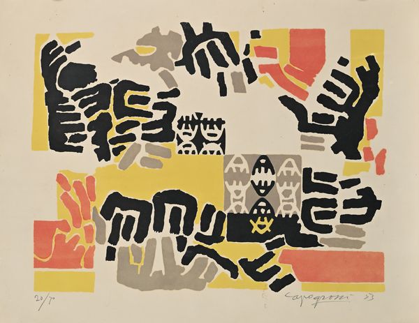 Giuseppe Capogrossi : Senza titolo  - Asta Grafica internazionale e multipli d'autore  - Associazione Nazionale - Case d'Asta italiane