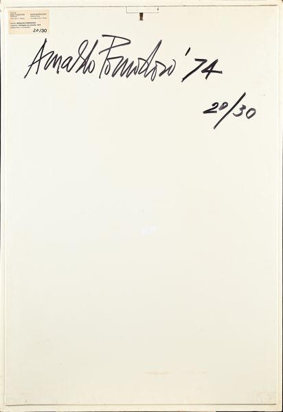 Arnaldo Pomodoro : Immagine con risvolto  - Asta Grafica internazionale e multipli d'autore  - Associazione Nazionale - Case d'Asta italiane