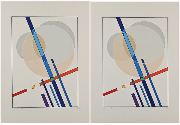 LUIGI VERONESI : lotto di 2 opere di Veronesi  - Asta Grafica internazionale e multipli d'autore  - Associazione Nazionale - Case d'Asta italiane