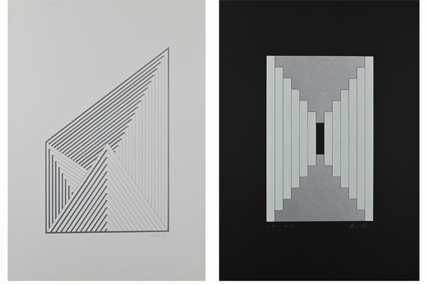 Thea Vallè : Lotto di 2 serigrafie  - Asta Grafica internazionale e multipli d'autore  - Associazione Nazionale - Case d'Asta italiane