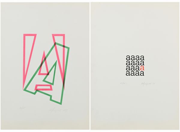 Renato  Spagnoli : Lotto di due grafiche  - Asta Grafica internazionale e multipli d'autore  - Associazione Nazionale - Case d'Asta italiane