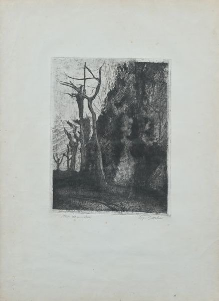 Luigi Bartolini : Strada del cacciatore  - Asta Grafica internazionale e multipli d'autore  - Associazione Nazionale - Case d'Asta italiane