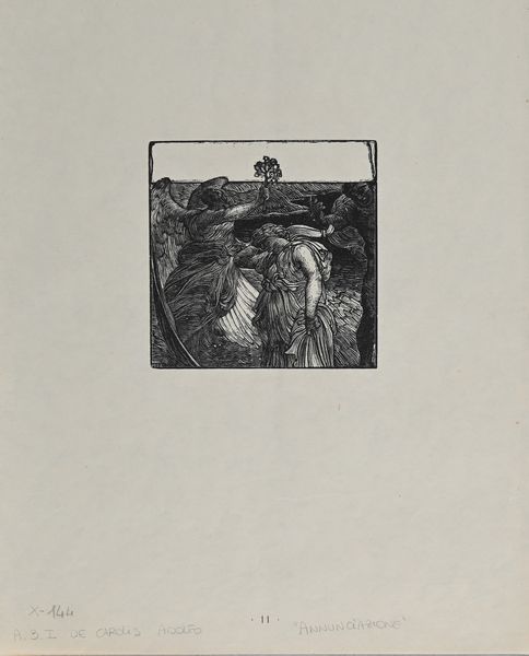 ADOLFO DE CAROLIS : Annunciazione  - Asta Grafica internazionale e multipli d'autore  - Associazione Nazionale - Case d'Asta italiane