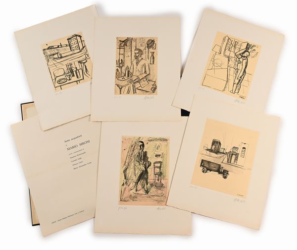 Mario Sironi : Sette acquaforti di Mario Sironi  - Asta Grafica internazionale e multipli d'autore  - Associazione Nazionale - Case d'Asta italiane