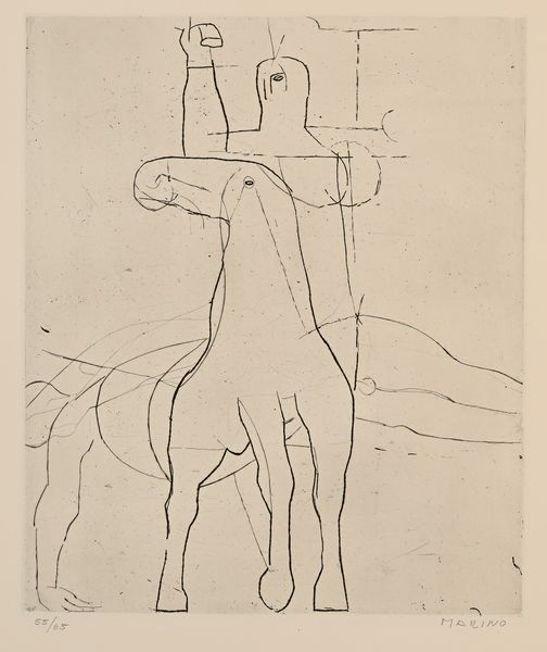 Marino Marini : Senza titolo  - Asta Grafica internazionale e multipli d'autore  - Associazione Nazionale - Case d'Asta italiane