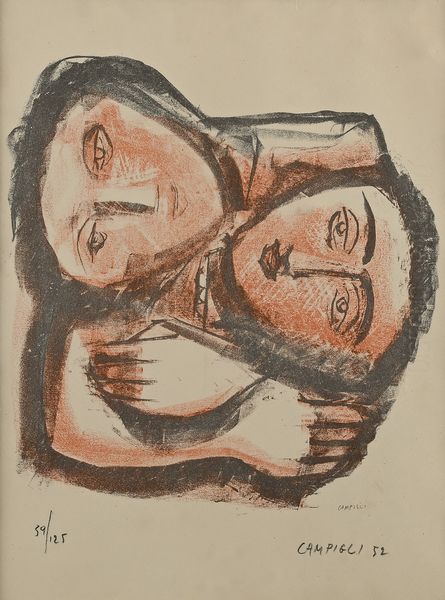 Massimo Campigli : Volti  - Asta Grafica internazionale e multipli d'autore  - Associazione Nazionale - Case d'Asta italiane
