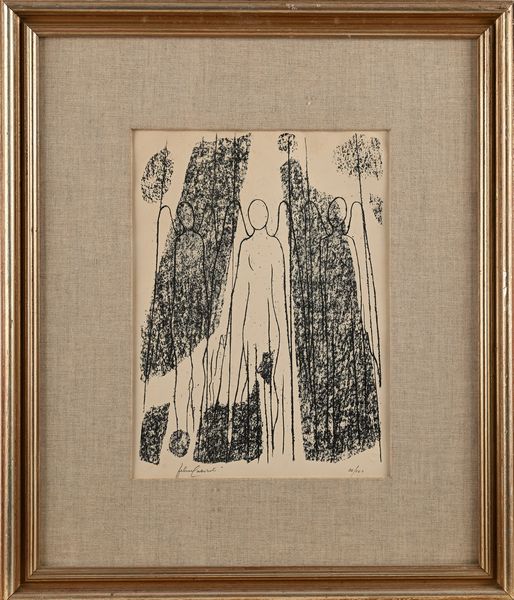 Felice Casorati : Angeli  - Asta Grafica internazionale e multipli d'autore  - Associazione Nazionale - Case d'Asta italiane