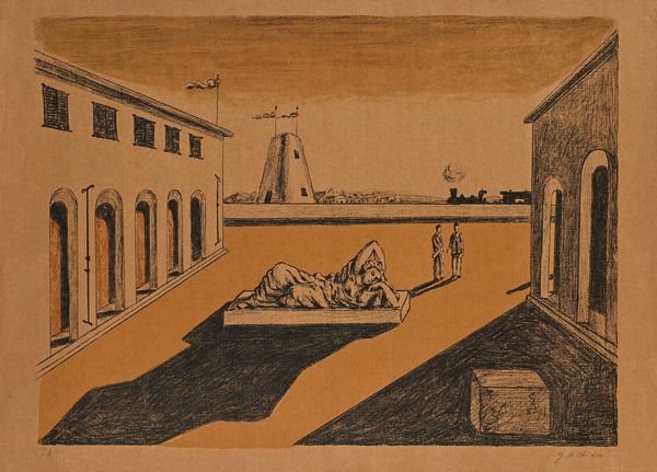 Giorgio de Chirico : Piazza d'Italia  - Asta Grafica internazionale e multipli d'autore  - Associazione Nazionale - Case d'Asta italiane