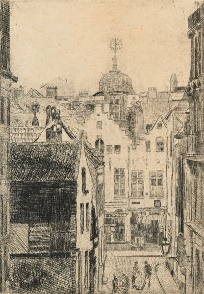 JAMES ENSOR : Rue du Bon Secours (Bruxelles)  - Asta Grafica internazionale e multipli d'autore  - Associazione Nazionale - Case d'Asta italiane