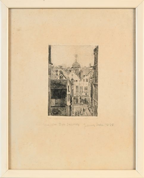 JAMES ENSOR : Rue du Bon Secours (Bruxelles)  - Asta Grafica internazionale e multipli d'autore  - Associazione Nazionale - Case d'Asta italiane