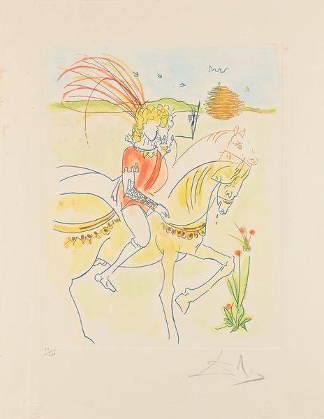 Salvador Dalì : Viviane et Lancelot  - Asta Grafica internazionale e multipli d'autore  - Associazione Nazionale - Case d'Asta italiane