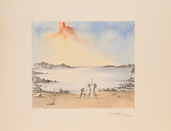 Salvador Dalì : Le Baie de Port Lligat  - Asta Grafica internazionale e multipli d'autore  - Associazione Nazionale - Case d'Asta italiane