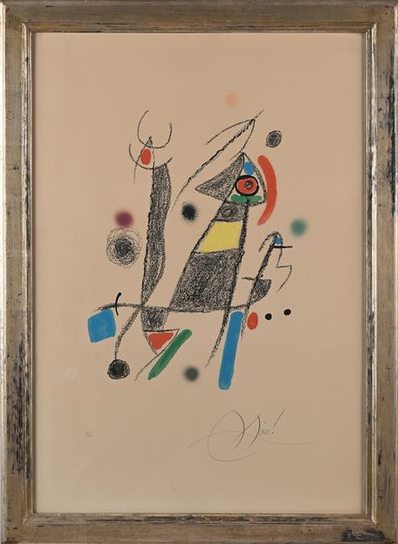 Joan Mirò : Composizione  - Asta Grafica internazionale e multipli d'autore  - Associazione Nazionale - Case d'Asta italiane