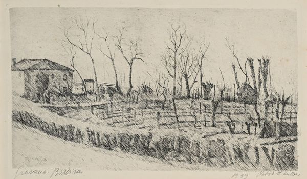 GIOVANNI BARBISAN : Casale con covoni  - Asta Grafica internazionale e multipli d'autore  - Associazione Nazionale - Case d'Asta italiane