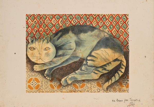 Franco Gentilini : Gatto accucciato  - Asta Grafica internazionale e multipli d'autore  - Associazione Nazionale - Case d'Asta italiane