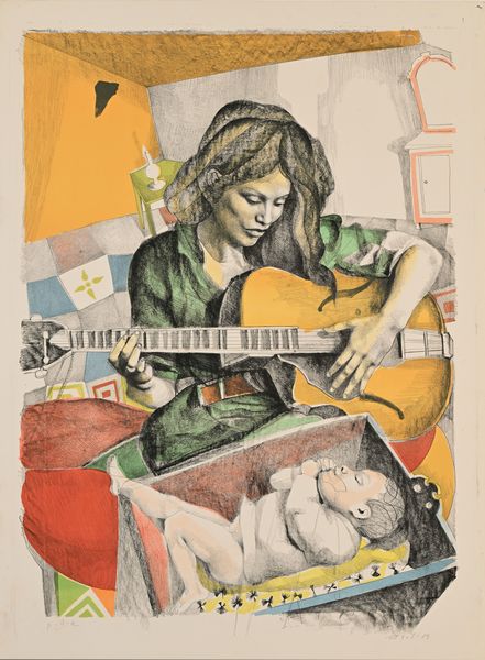 Ugo Attardi : La ninna nanna  - Asta Grafica internazionale e multipli d'autore  - Associazione Nazionale - Case d'Asta italiane