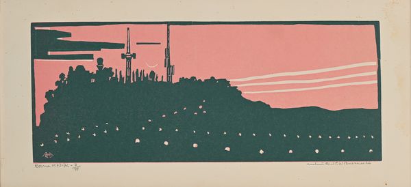 Mimì Quilici Buzzacchi : Veduta di Roma  - Asta Grafica internazionale e multipli d'autore  - Associazione Nazionale - Case d'Asta italiane