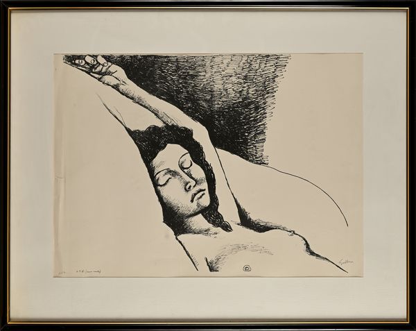 Renato Guttuso : Nudo di donna  - Asta Grafica internazionale e multipli d'autore  - Associazione Nazionale - Case d'Asta italiane