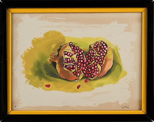 Renato Guttuso : Melograni  - Asta Grafica internazionale e multipli d'autore  - Associazione Nazionale - Case d'Asta italiane