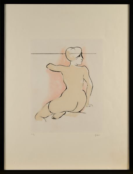 Renato Guttuso : Nudo di donna sedua  - Asta Grafica internazionale e multipli d'autore  - Associazione Nazionale - Case d'Asta italiane