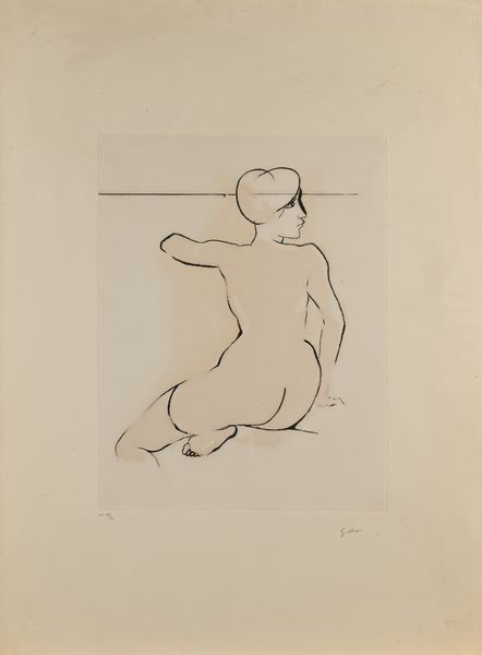 Renato Guttuso : Nudo di donna sedua  - Asta Grafica internazionale e multipli d'autore  - Associazione Nazionale - Case d'Asta italiane