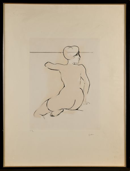 Renato Guttuso : Nudo di donna sedua  - Asta Grafica internazionale e multipli d'autore  - Associazione Nazionale - Case d'Asta italiane