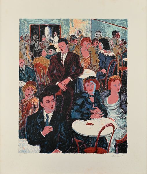 ALIGI SASSU : Interno di bar  - Asta Grafica internazionale e multipli d'autore  - Associazione Nazionale - Case d'Asta italiane