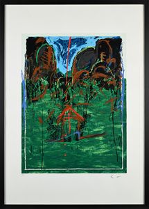 MARIO SCHIFANO : La casa sola  - Asta Grafica internazionale e multipli d'autore  - Associazione Nazionale - Case d'Asta italiane