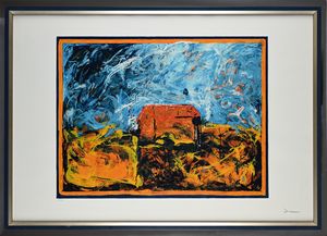 MARIO SCHIFANO : La casa  - Asta Grafica internazionale e multipli d'autore  - Associazione Nazionale - Case d'Asta italiane