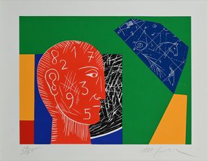 Mimmo Paladino : Senza titolo  - Asta Grafica internazionale e multipli d'autore  - Associazione Nazionale - Case d'Asta italiane