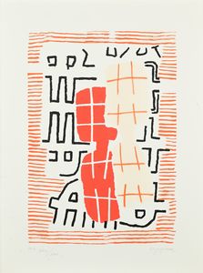 Giuseppe Capogrossi : Senza titolo  - Asta Grafica internazionale e multipli d'autore  - Associazione Nazionale - Case d'Asta italiane