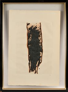Alberto Burri : Combustione  - Asta Grafica internazionale e multipli d'autore  - Associazione Nazionale - Case d'Asta italiane