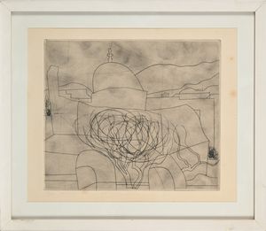 Ben Nicholson : Storm over Paros  - Asta Grafica internazionale e multipli d'autore  - Associazione Nazionale - Case d'Asta italiane