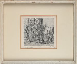 Luigi Bartolini : Gli alberi giovani  - Asta Grafica internazionale e multipli d'autore  - Associazione Nazionale - Case d'Asta italiane